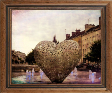 Цифровое искусство под названием "coeur-de-troyes.png" - Jean-Pierre Gueret, Подлинное произведение искусства, Фотомонтаж