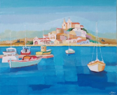 Alvor au Portugal Peinture intitulée "Alvor au Portugal" par Jean Pierre Berrié, Œuvre d'art originale, Huile