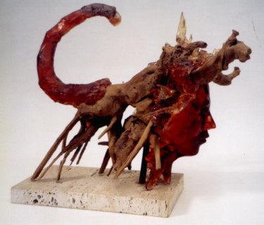 Sculpture intitulée "scorpion" par Jean-Pierre Bunel, Œuvre d'art originale, Bois