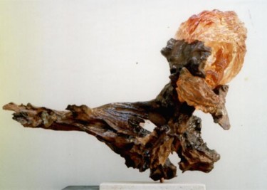 Sculpture intitulée "l'homme des sables" par Jean-Pierre Bunel, Œuvre d'art originale, Bois
