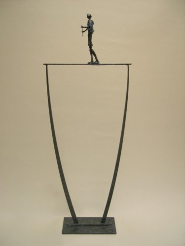 Sculpture intitulée "funambule" par Jean-Pierre Bunel, Œuvre d'art originale, Autre
