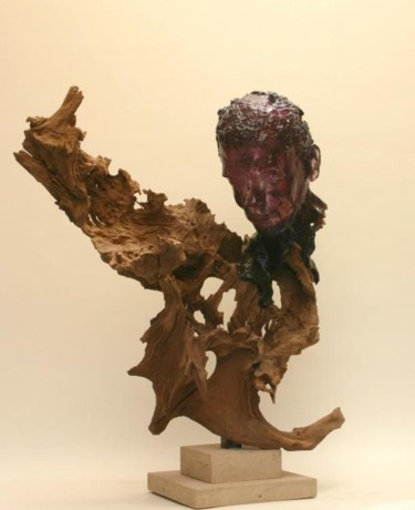 Sculpture intitulée "Sérénade" par Jean-Pierre Bunel, Œuvre d'art originale, Bois