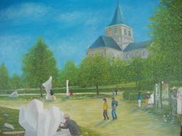 Peinture intitulée "Symposium de scultu…" par Jean-Pierre Leconte, Œuvre d'art originale