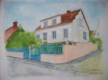 Peinture intitulée "Maison a Saint Pier…" par Jean-Pierre Leconte, Œuvre d'art originale, Huile