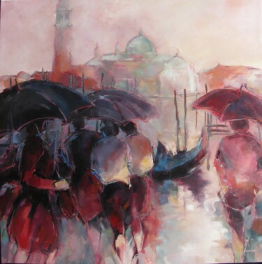 Peinture intitulée "Soir de pluie à Ven…" par Jean-Pierre Lenas, Œuvre d'art originale, Huile