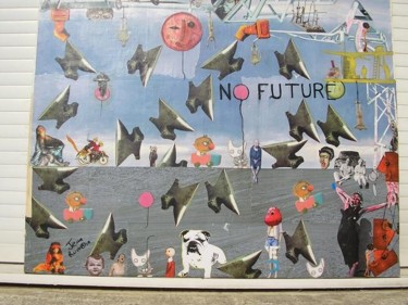 Peinture intitulée "No future" par Jean Rumain, Œuvre d'art originale