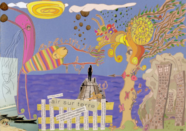 Collages titled "Sueño con nueces y…" by Jean Studler - Nano, Original Artwork, Paper