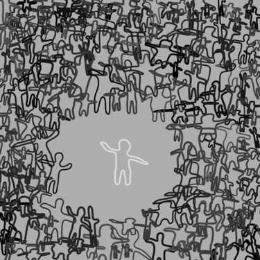 Grafika cyfrowa / sztuka generowana cyfrowo zatytułowany „Social Distancing -…” autorstwa Jeb Gaither, Oryginalna praca, 2D…