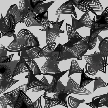 Digitale Kunst mit dem Titel "Black Mesh - #1501" von Jeb Gaither, Original-Kunstwerk, 2D digitale Arbeit