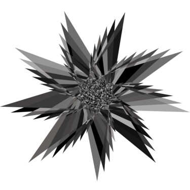 Digital Arts titled "Black Star - #1502" by Jeb Gaither, Original Artwork, 2D Digital Work
