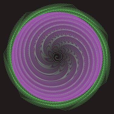 Arts numériques intitulée "Spiral Vortex 1 - #…" par Jeb Gaither, Œuvre d'art originale, Travail numérique 2D
