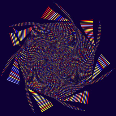Arts numériques intitulée "Fabric Vortex - #15…" par Jeb Gaither, Œuvre d'art originale, Travail numérique 2D