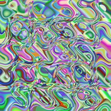 数字艺术 标题为“Happy Bubbles - #15…” 由Jeb Gaither, 原创艺术品, 2D数字工作