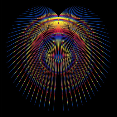 Arte digitale intitolato "Colorful Wings - #1…" da Jeb Gaither, Opera d'arte originale, Lavoro digitale 2D
