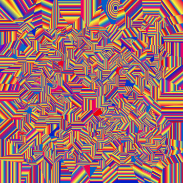Digital Arts titled "Colorful Maze - #15…" by Jeb Gaither, Original Artwork, 2D Digital Work