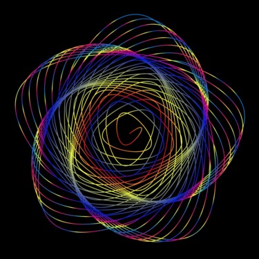 「Atomic Spiral - #15…」というタイトルのデジタルアーツ Jeb Gaitherによって, オリジナルのアートワーク, 2Dデジタルワーク