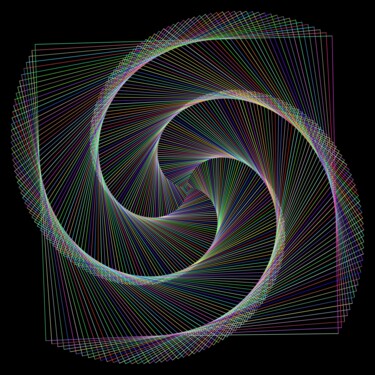 Arts numériques intitulée "Vortex 5 #1544" par Jeb Gaither, Œuvre d'art originale, Travail numérique 2D