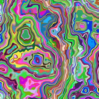 Arts numériques intitulée "Pastel Chaos #1548" par Jeb Gaither, Œuvre d'art originale, Travail numérique 2D