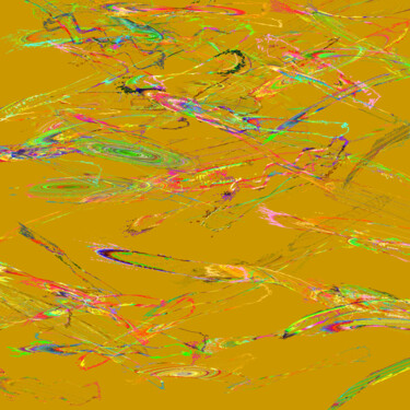 Digital Arts titled "Gold Fish Pond #1576" by Jeb Gaither, Original Artwork, 2D Digital Work