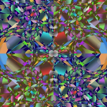 Digital Arts titled "Kaleidoscope-1 #1595" by Jeb Gaither, Original Artwork, 2D Digital Work