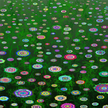 Arts numériques intitulée "Field of Flowers #1…" par Jeb Gaither, Œuvre d'art originale, Travail numérique 2D