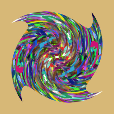 Digital Arts titled "Color Swirl 1 #1611" by Jeb Gaither, Original Artwork, 2D Digital Work