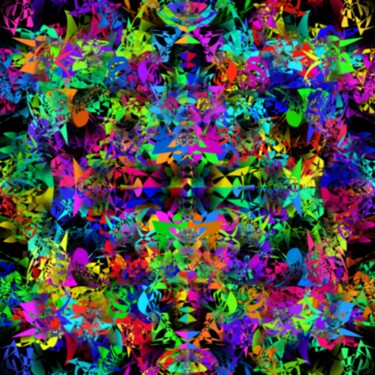 Digital Arts titled "C1625 Colorful Refl…" by Jeb Gaither, Original Artwork, 2D Digital Work