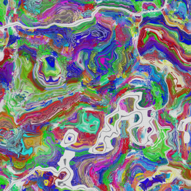 Arts numériques intitulée "Colorful Topography…" par Jeb Gaither, Œuvre d'art originale, Travail numérique 2D