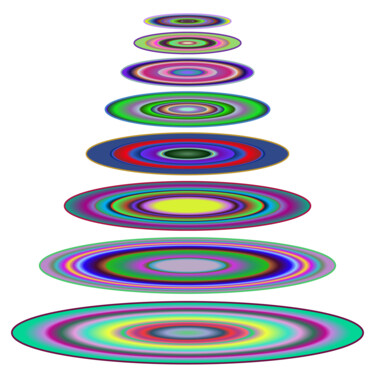 Digitale Kunst getiteld "Colorful Ellipse St…" door Jeb Gaither, Origineel Kunstwerk, 2D Digital Work