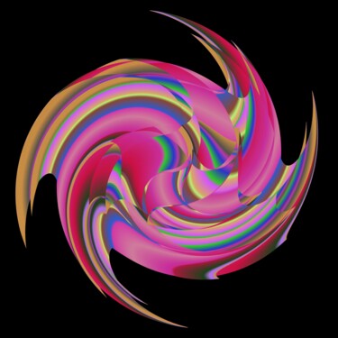 Digital Arts titled "Abstract Swirl #1666" by Jeb Gaither, Original Artwork, 2D Digital Work