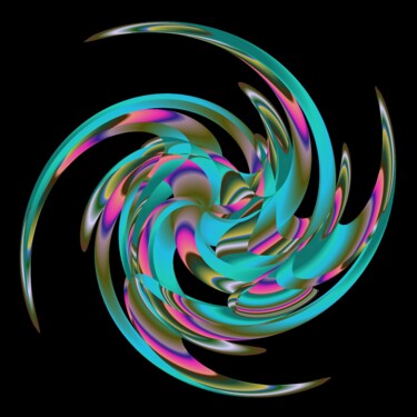 Digital Arts titled "Abstract Swirl #1667" by Jeb Gaither, Original Artwork, 2D Digital Work