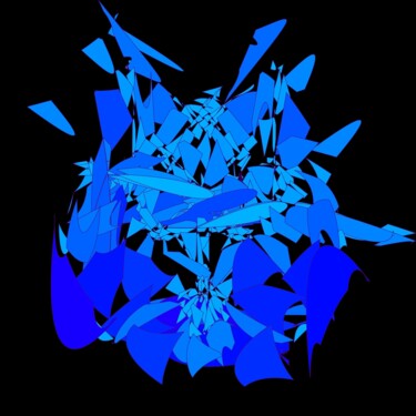 Arts numériques intitulée "Broken Blue Thistle…" par Jeb Gaither, Œuvre d'art originale, Travail numérique 2D