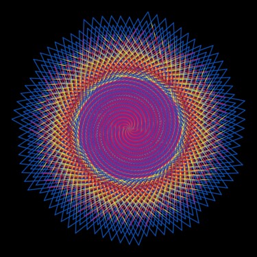 Digitale Kunst mit dem Titel "Colorful Shapes #16…" von Jeb Gaither, Original-Kunstwerk, 2D digitale Arbeit