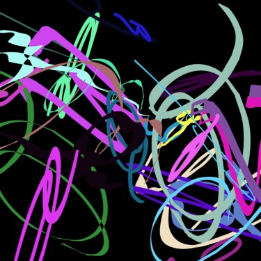 Digital Arts titled "Colorful Strokes #1…" by Jeb Gaither, Original Artwork, 2D Digital Work