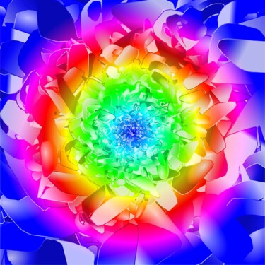 Digitale Kunst getiteld "Colorful Flower #17…" door Jeb Gaither, Origineel Kunstwerk, 2D Digital Work