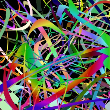 Arte digitale intitolato "Twisted Ribbons #17…" da Jeb Gaither, Opera d'arte originale, Lavoro digitale 2D
