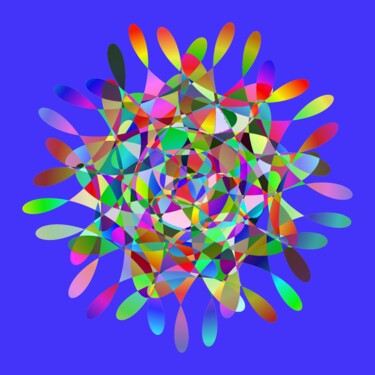 Arts numériques intitulée "Colorful Shape #1711" par Jeb Gaither, Œuvre d'art originale, Travail numérique 2D