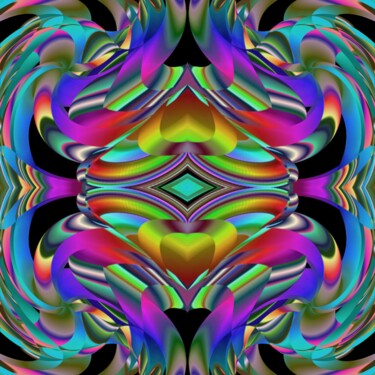 Digital Arts titled "Colorful Reflection…" by Jeb Gaither, Original Artwork, 2D Digital Work