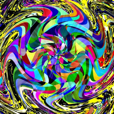 Arte digitale intitolato "Abstract Turmoil #1…" da Jeb Gaither, Opera d'arte originale, Lavoro digitale 2D