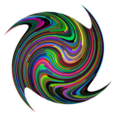Цифровое искусство под названием "Abstract Line Swirl…" - Jeb Gaither, Подлинное произведение искусства, 2D Цифровая Работа