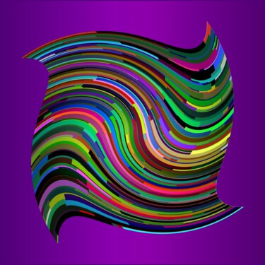 Цифровое искусство под названием "Swirled Lines #1742" - Jeb Gaither, Подлинное произведение искусства, 2D Цифровая Работа