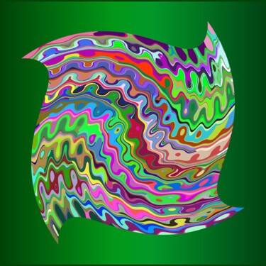 Digital Arts titled "Colorful Swirl #1746" by Jeb Gaither, Original Artwork, 2D Digital Work