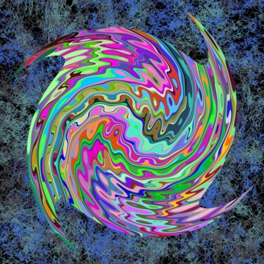 Digitale Kunst getiteld "Abstract Swirl #1749" door Jeb Gaither, Origineel Kunstwerk, 2D Digital Work