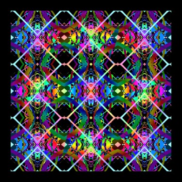 Digital Arts titled "Stained Glass #1754" by Jeb Gaither, Original Artwork, 2D Digital Work