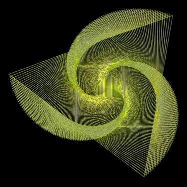 Digital Arts titled "Yellow Triangular V…" by Jeb Gaither, Original Artwork, 2D Digital Work
