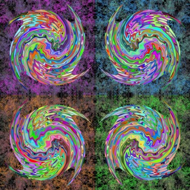 Digitale Kunst mit dem Titel "Reflecting Swirls #…" von Jeb Gaither, Original-Kunstwerk, 2D digitale Arbeit
