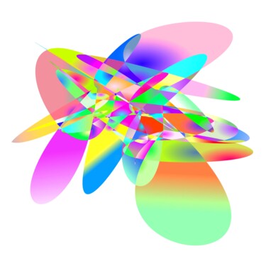 Digitale Kunst mit dem Titel "Random Curve Shape…" von Jeb Gaither, Original-Kunstwerk, 2D digitale Arbeit