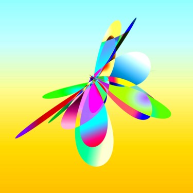 Digitale Kunst mit dem Titel "Butterfly #1809" von Jeb Gaither, Original-Kunstwerk, 2D digitale Arbeit