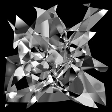 Arts numériques intitulée "Metallic Shapes #18…" par Jeb Gaither, Œuvre d'art originale, Travail numérique 2D