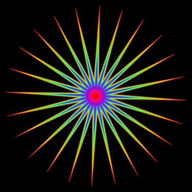 Цифровое искусство под названием "Star of Color #1843" - Jeb Gaither, Подлинное произведение искусства, 2D Цифровая Работа